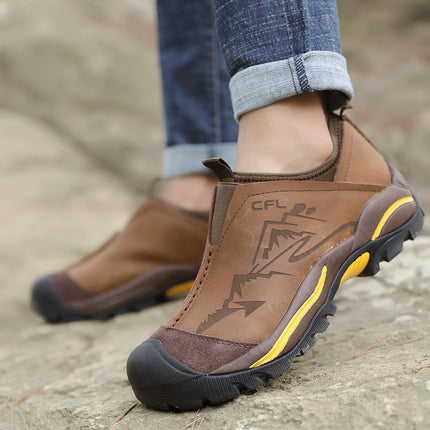 Cowhide hiking sneakers