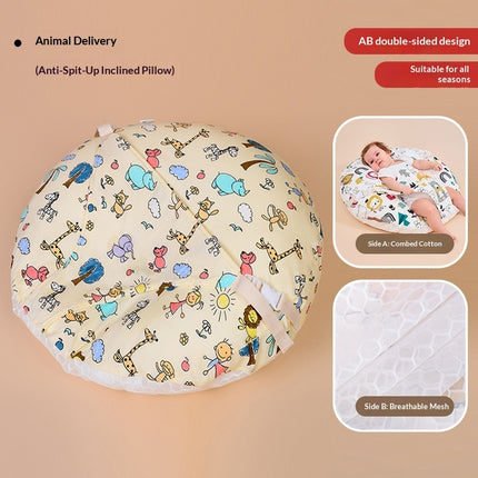 Creative Cartoon Printed Baby Anti-spit-up Inclined Pillow