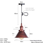 Bulb With Tungsten Wire / D0032 Rust Color / 18cm
