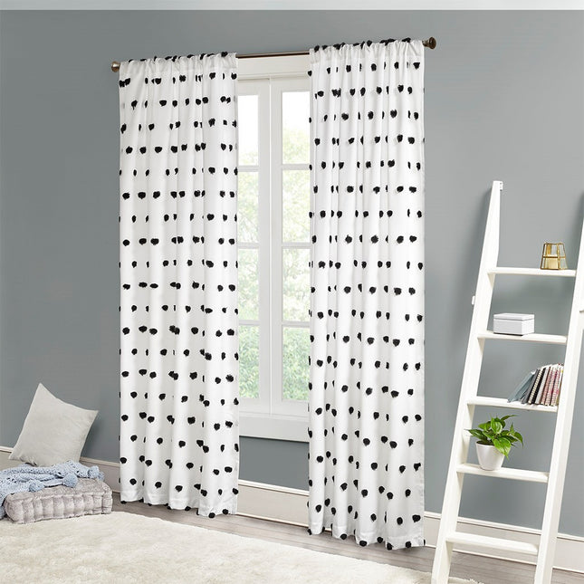 Pom Pom Emb hed Curtain Panel(Only 1 Pc Panel)