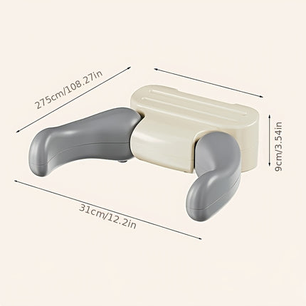 Adjustable Baby Standing Shower Rack | Plastic, Grey and Khaki Simulation Loop Armrest for Home Use