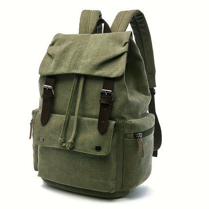 Large Capacity Vintage Canvas Backpack, a Classic Casual Bag with Multiple Functional