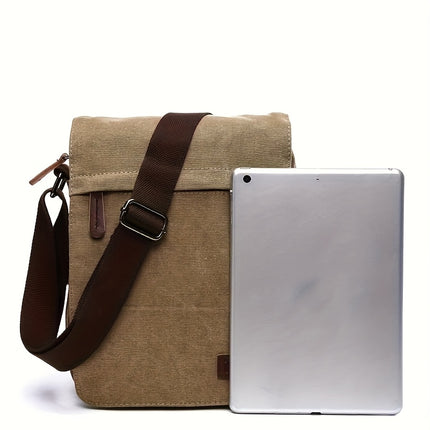 A Men'S Shoulder Bag, Single Piece, Crossbody Canvas Bag