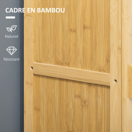 Storage Cabinet Organizer with 4 Shelves and Slatted Door Design for Bathroom Bedroom Living Room 40 x 30 x 140 cm