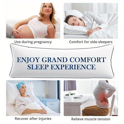 1pc New Twisted Flower 3D Design Double Long Pillow Core, Durable and Non-Sagging, Good Support