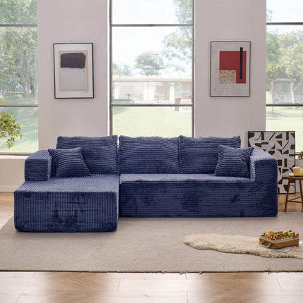 Sofa Cloud Sectional Couch, Comfy L Shaped Black Couches For Living Room, Oversized Sofa Sleeper