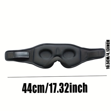1pc Wireless Sleep Mask with Wireless 5.2, Built-in Headphones, USB-C Charging,