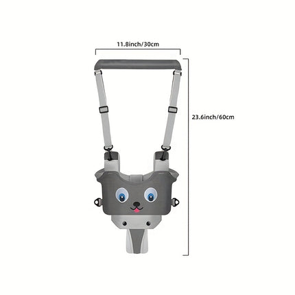 Baby Walking Harness Handheld Toddler Walker, Polyester Fiber, Grey Color