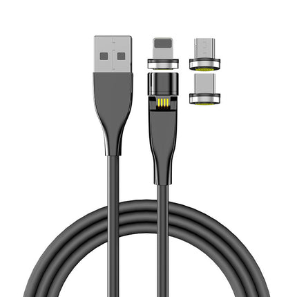 Three In One Data Cable 540 Degree Rotation Spherical Magnetic Charging