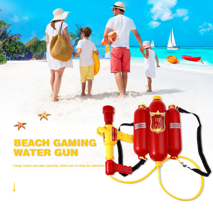 Children's Fire-fighting Plastic Water Gun Toy Pull-out High-pressure Backpack Drifting Creative Jet Water Gun