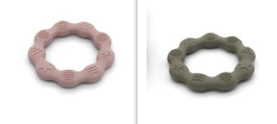 Full Three-dimensional Baby Silicone Teether Baby Molars Holding Round Teether