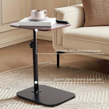 360° Rotating C-Shaped Adjustable Height Laptop Table with Built-In Storage