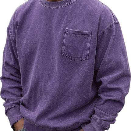 Men's Pullover Round Neck Long Sleeves Sweater