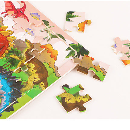 30-piece Wooden Puzzle Animal Dinosaur Children's Jigsaw Puzzle