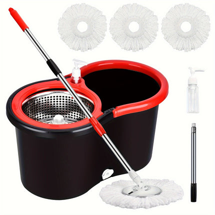 1 Set, BOP Household Spin Mop And Bucket Set With 3 Mop Heads