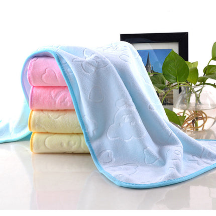 Hemming embossed microfiber towel