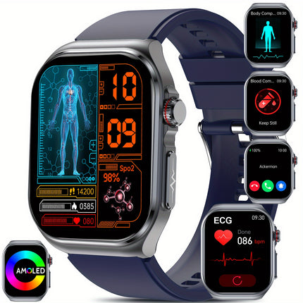 2026 New Smartwatch for Women Men, 5.18cm AMOLED Screen, 530mAh Long-Last Battery, BT 5.3 Calls,