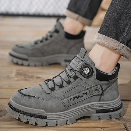 Urban Street Fashion Rotating Buckle Design Outdoor Casual Sneakers, Comfortable