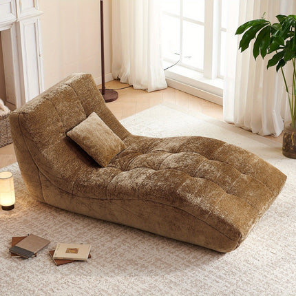 Armless Floor Sofa with Memory Foam Cushion, Modern Minimalist Lazy Chair for Living Room, Bedroom,