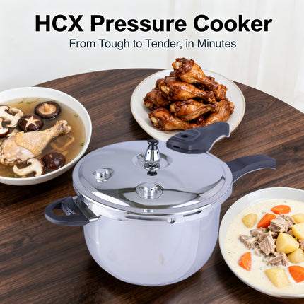 6L Pressure Cooker Overflow-Proof, Heavy-Duty Construction, Compatible with All Stovetops