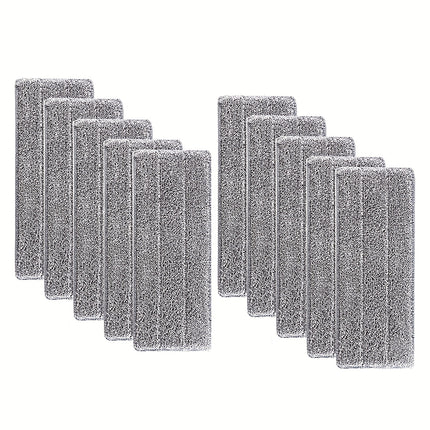10pcs Ultra-Absorbent Microfiber Mop Heads - Reusable, Washable, and Lint-Free Cleaning Pads