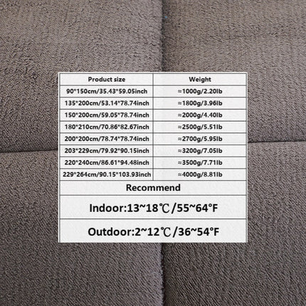 1pc Ultra-Soft Reverse Winter Quilt - Thickened Plush Milk Fleece All-Season Comforter