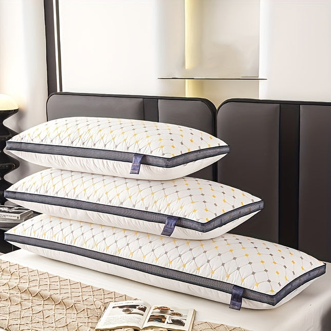1 Premium Soft Extra-Long Quilted Pillow Insert, Long Body Support for Bedroom Comfort Sleeping