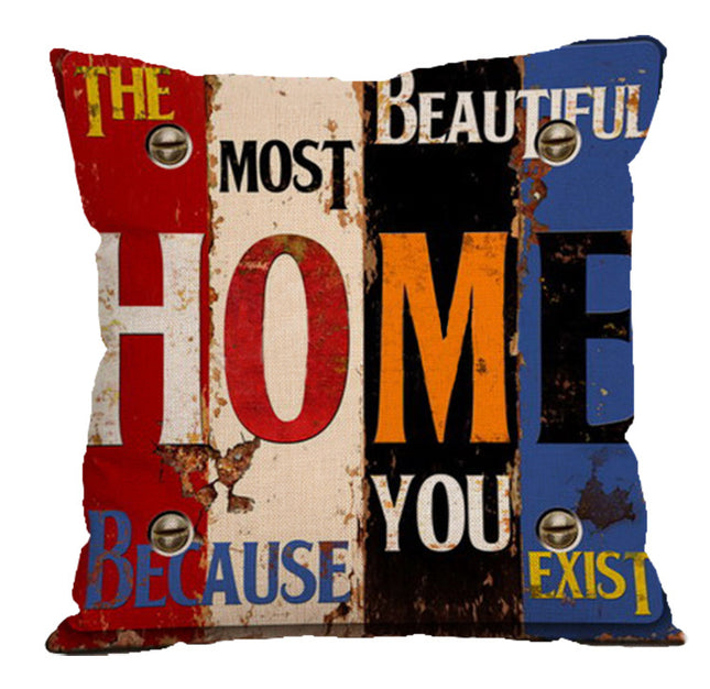 Factory Direct Supply Linen Vintage Flannel Printed Pillowcase