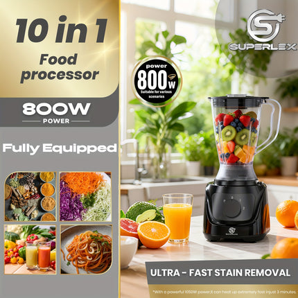 Multifunctional Food Processor with 6 Attachments  Heavy-Duty 2L Large Capacity Kitchen Machine