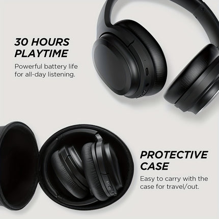 Wireless Headphones - Advanced Hybrid Active Noise Cancelling, Deep Immersive Bass,
