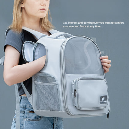 Portable And Breathable Pet Carrier Backpack For Cats, Suitable For Outdoor Activities, With Large Capacity And Expandable Cat Cage