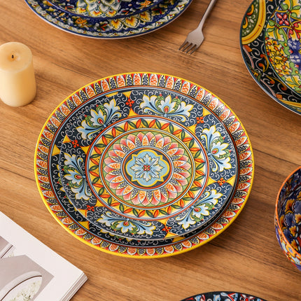 18pcs Dinner Sets for 6 People, Dinner Sets, Dinnerware Dish Set with Dinner Plate, Dessert Plate And Cereal Bowl,