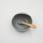 Gray Wooden Handle Spoon / Transparent Package