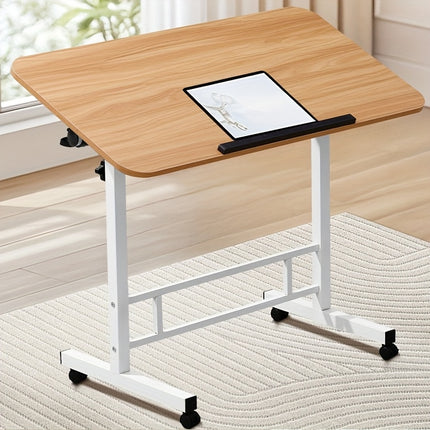 Ergonomic Height-Adjustable Dual-Panel computer Desk with Foldable & 0-90° Angle Adjustment