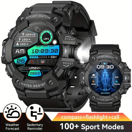 Durable Smartwatch for Men, Wireless Calling, Sports And Fitness, AI Voice, Over 100 Outdoor Sports Modes,
