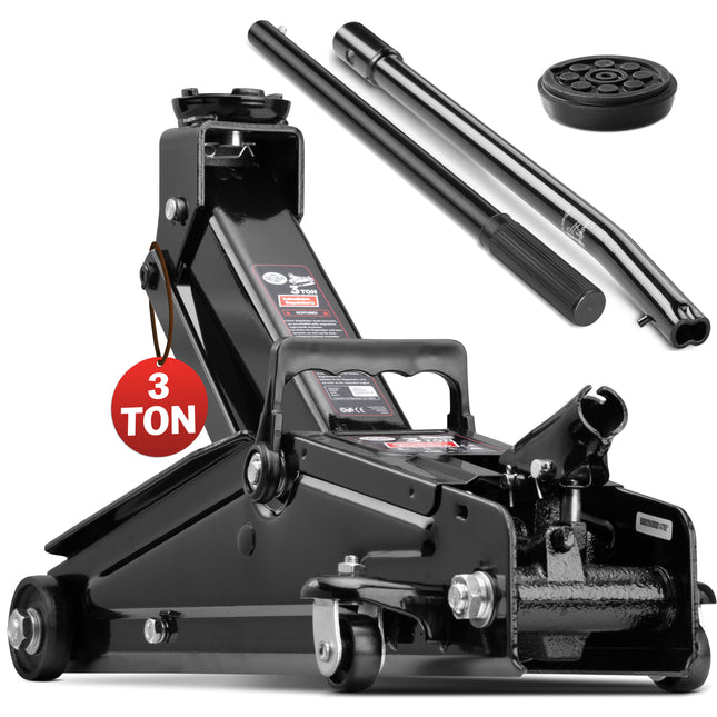 DEUBA® Hydraulic Car Jack 3 Tons Lifting Height 135-400Mm Including Rubber Pad Carrying