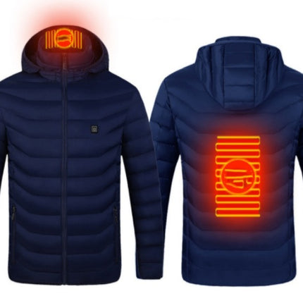 New Heated Jacket Coat USB Electric Jacket Cotton Coat Heater Thermal Clothing Heating Vest Men's Clothes Winter