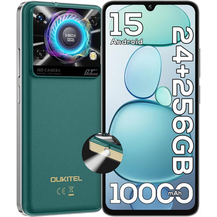 OUKITEL C60 Pro Unlocked Mobile Phone (2025), 24GB (8+16) + 256GB/1TB Smartphone, 10000mAh Battery,