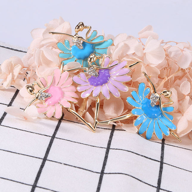 New Alloy Ballet Girl Brooch Accessories