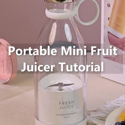 350ML Portable Electric Wireless Mini Fruit Blender Juicer - Perfect for On-the Go!