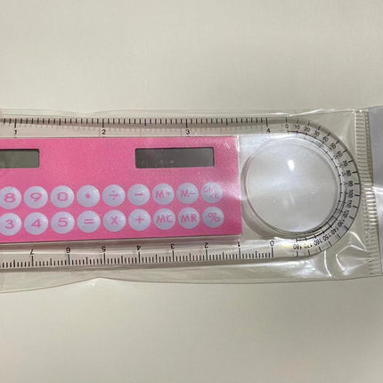 Wholesale Mini Color Multifunctional Student 10cm Ruler Solar Calculator
