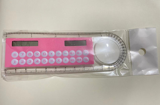 Wholesale Mini Color Multifunctional Student 10cm Ruler Solar Calculator