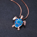 Rose Gold Blue / Necklace