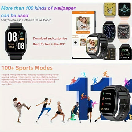 Smart Watch (Make/Answer Call), 4.7cm BT Calling for Women Men, Fitness Tracker Watch for iPhone And Andriod