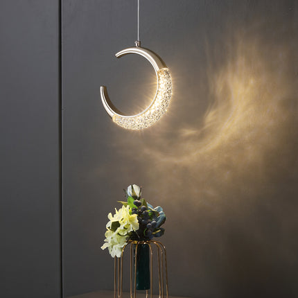 Modern Minimalist Light Luxury Bedroom Bedside Long Line Small Chandelier