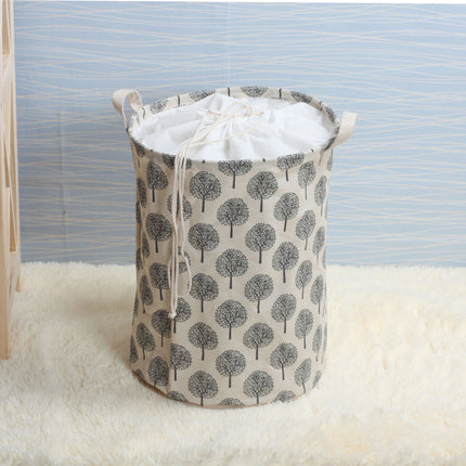 Waterproof Canvas Laundry Basket Storage Bucket