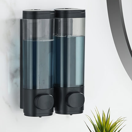 Wall-Mounted Soap Dispensers, 300ml Transparent Chamber Design, Manual Press