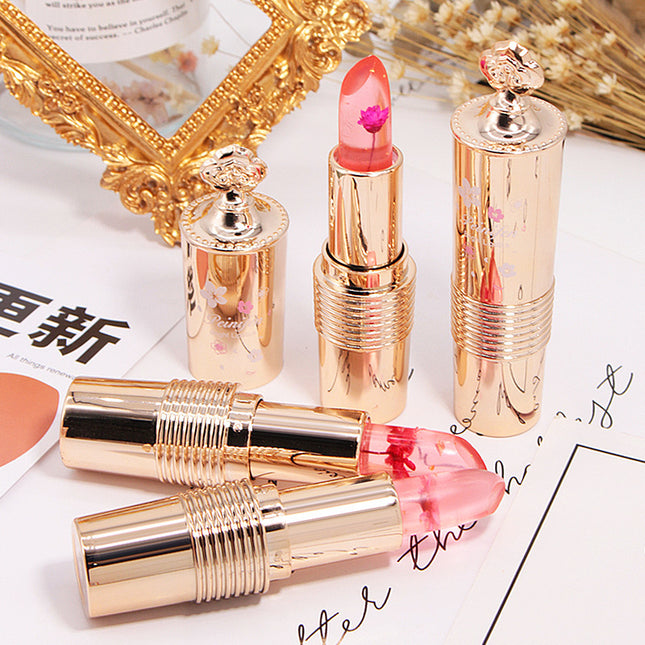 Flower Lipstick Jelly Color Changing Lipstick Moisturizing