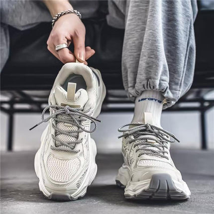 Men'S Height-Increasing Running Sneakers - Breathable Mesh Sneakers with EVA Cushioned Arch Support,