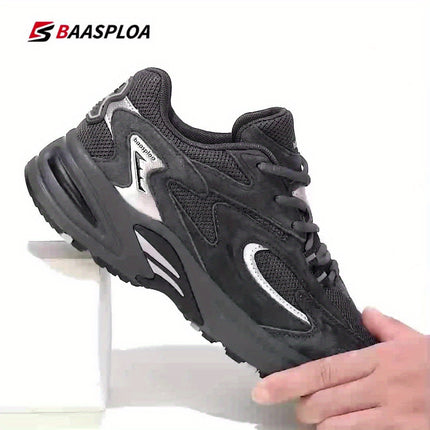 Men'S Stylish Retro Thick Shoes, Comfortable Non-Slip Lace-Up Soft Sole Activities for Men